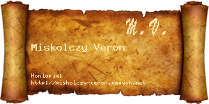 Miskolczy Veron névjegykártya
